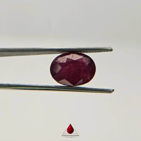 Natural Untreated Mozambique Ruby 6.65 Carats Oval Mix Cut