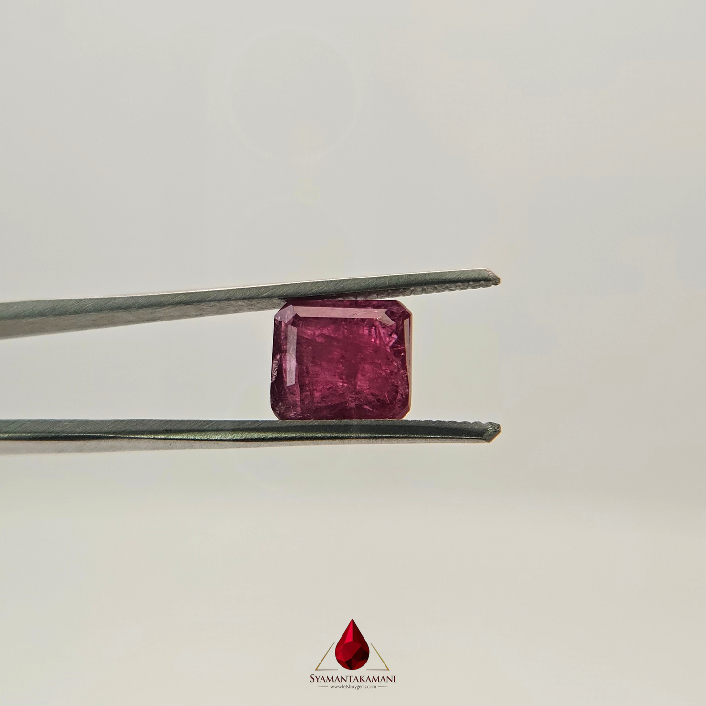 Natural Untreated Mozambique Ruby 3.99 Carats Rectangle Step Cut