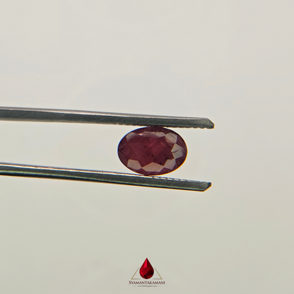Natural Untreated Mozambique Ruby 1.80 Carats Oval Mix Cut