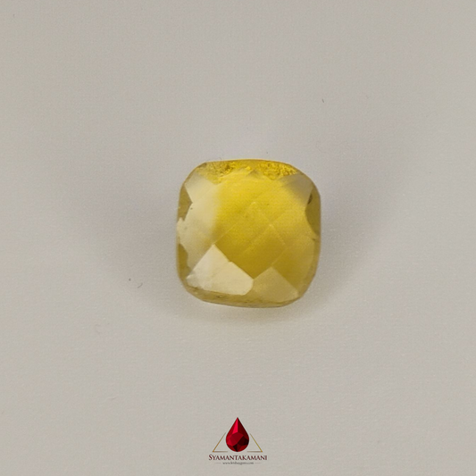 Citrine Checker Cut Square 3.55 Carats