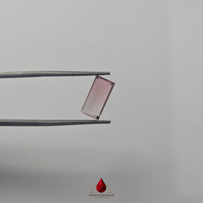 Natural Tourmaline (Pink) From Brazil 1.24 Carat AAA+ Quality Rectangle Step Cut The Pink Sovereign