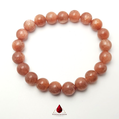 Natural Sunstone Bracelet 9mm Beads The Solar Radiance