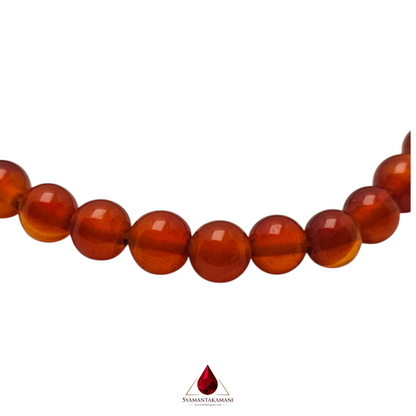 Natural Carnelian Bracelet 6mm The Fiery Vitality