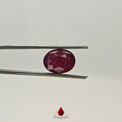 Natural Untreated Mozambique Ruby 6.65 Carats Oval Mix Cut