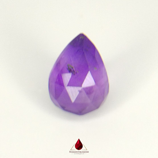 Amethyst Checker Cut Pear 6.15 Carats