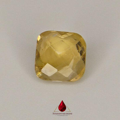 Citrine Checker Cut Square 3.85 Carats