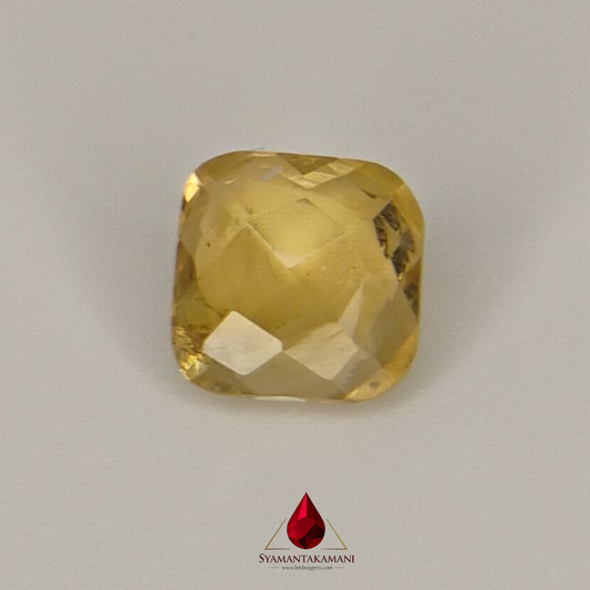 Citrine Checker Cut Square 3.85 Carats