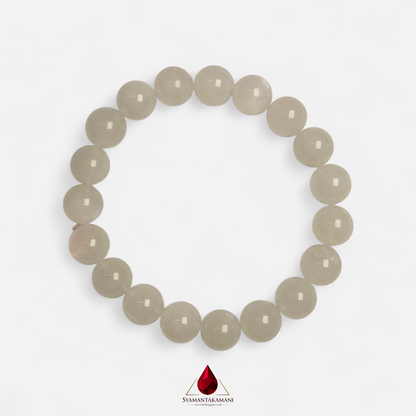 Natural Moonstone Bracelet 8.5mm-10mm White Sheen Beads The Lunar Magic