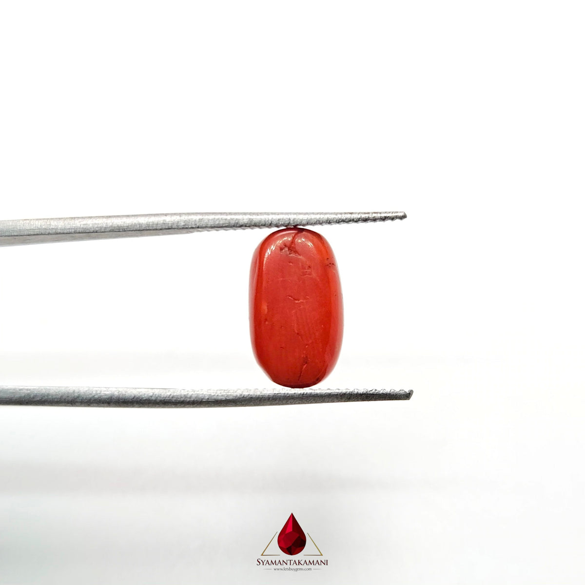 Natural Red Coral 3.67 Carat Untreated A Quality From Italy
