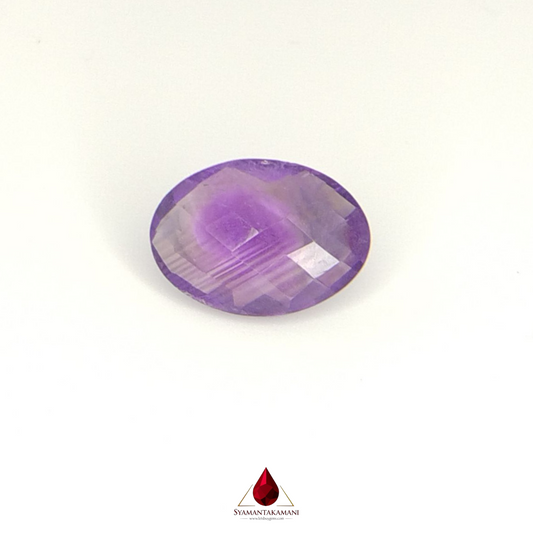 Amethyst Checker Cut Oval 4.85 Carats