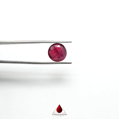 Natural Ruby 3.26 Carats Round Mixed Cut AA+ Grade from Mozambique The Crimson Monarch