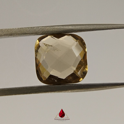 Citrine Checker Cut Square 3.85 Carats