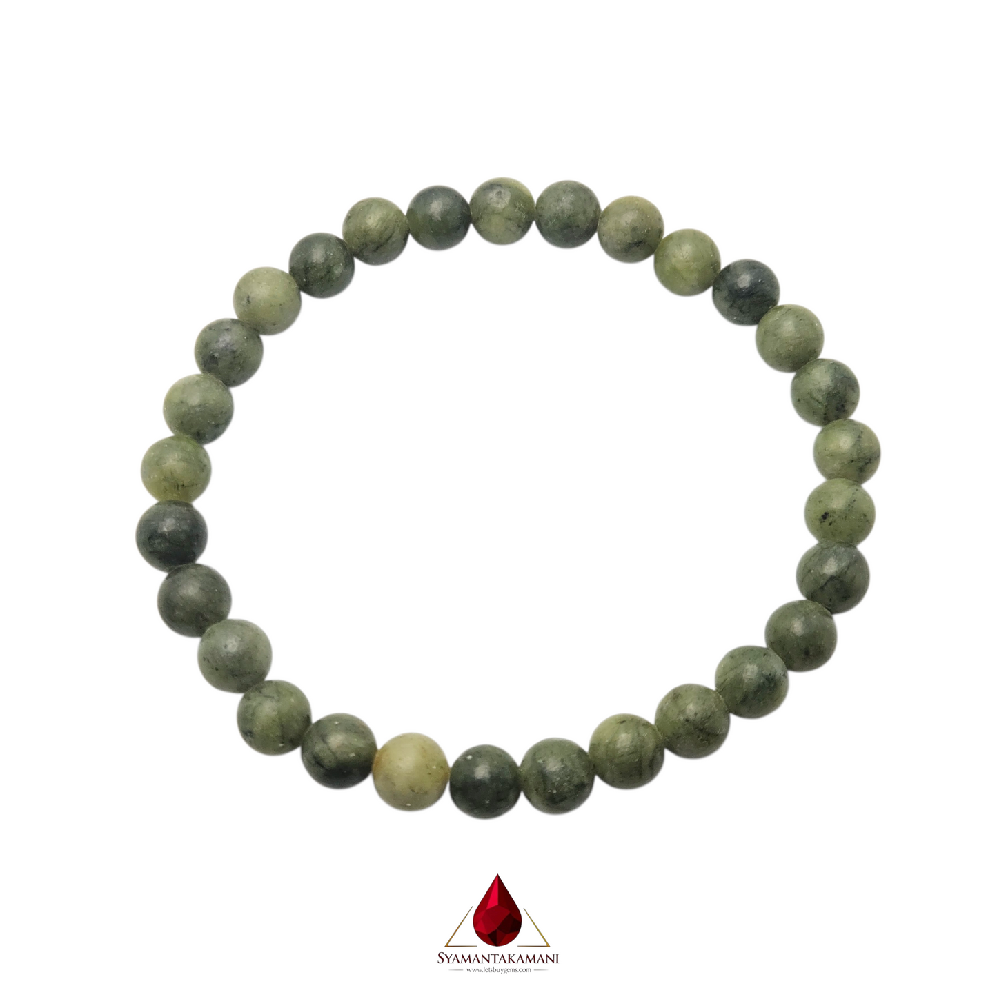 Natural Jade Nephrite 6mm Bracelet