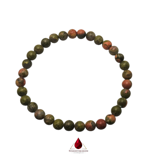 Natural Unakite Bracelet 6mm Beads The Harmonious Growth