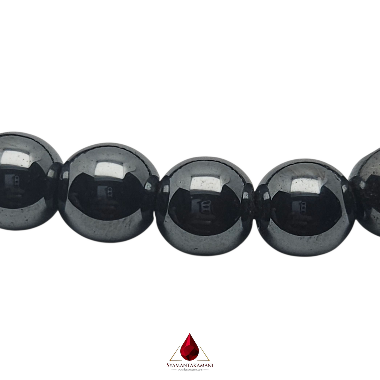 Hematite Bracelet Black Polish 8mm The Grounding Strength