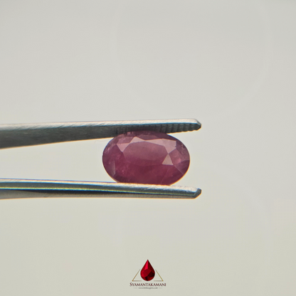 Natural Untreated Mozambique Ruby 3.00 Carats Oval Mix Cut