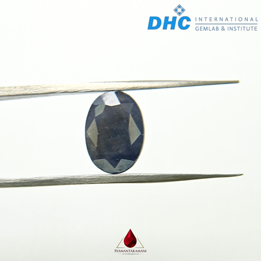 Natural Blue Sapphire 7.91 Carat Untreated A Quality  (Neelam) From Madagascar The Midnight Giant