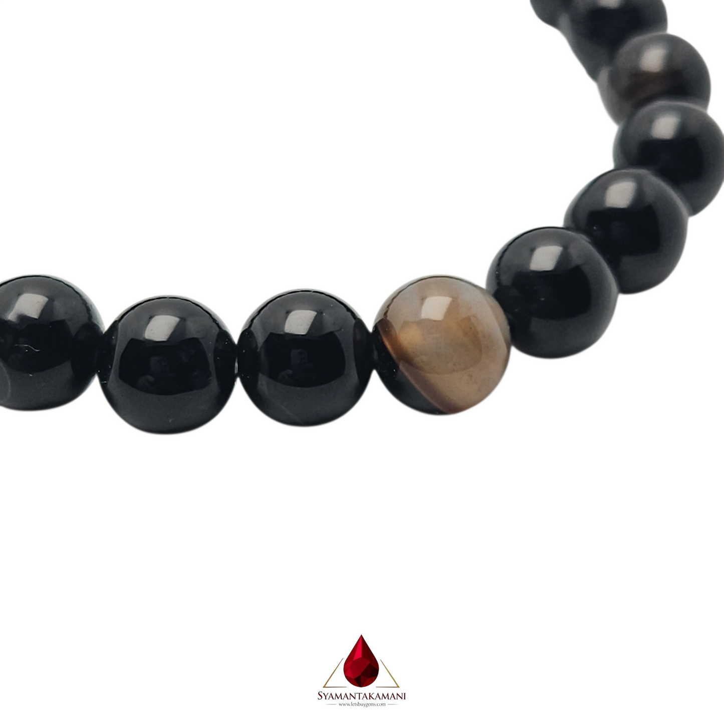 Natural Black Sulaimani Hakik Bracelet 8mm The Inner Strength