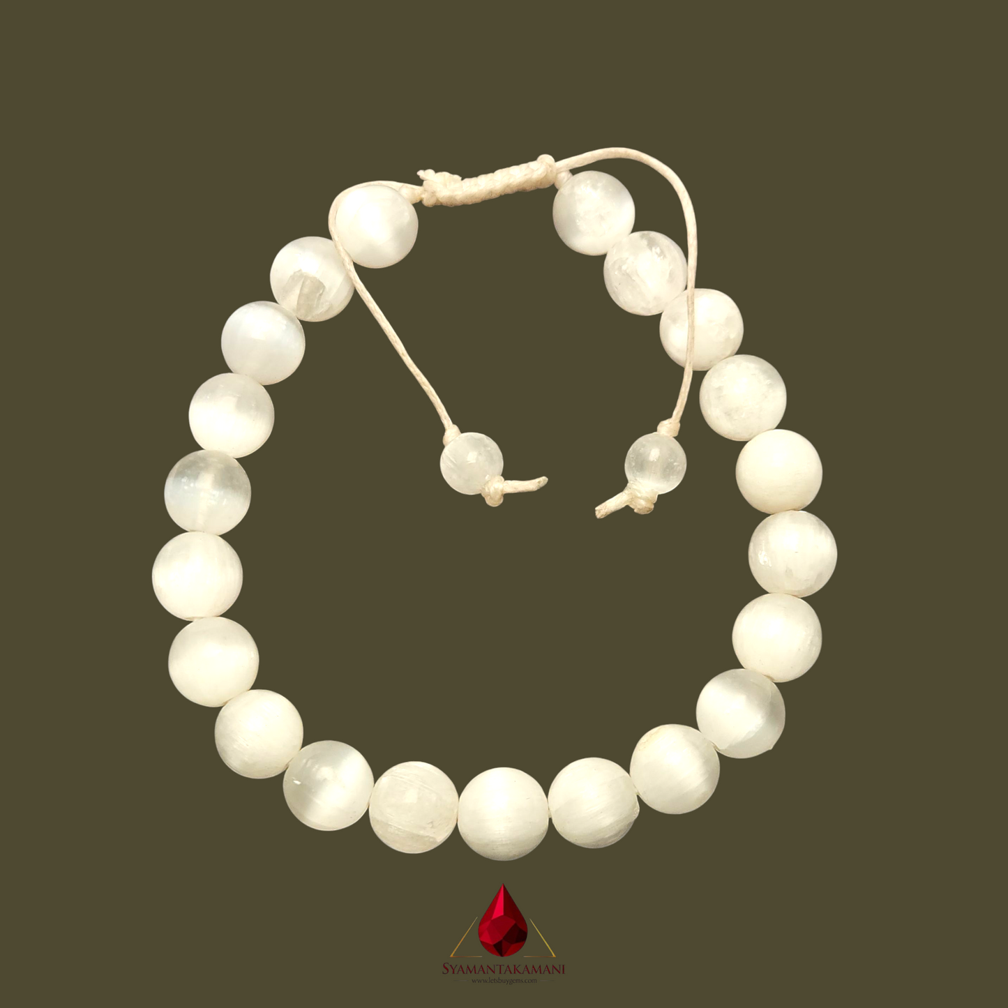 Natural Selenite 8mm Bracelet The Pure Light