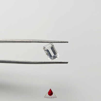 Natural Tourmaline (Colourless) From Brazil 1.10 Carat AAA+ Quality Emerald Cut The Pristine Achroite
