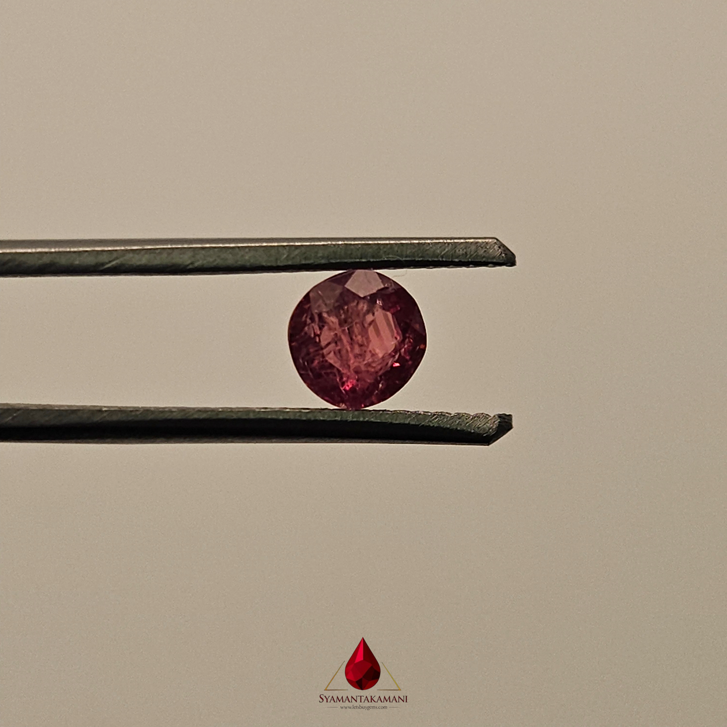 Natural Untreated Mozambique Ruby 0.80 Carats Round Mix Cut AAA Quality