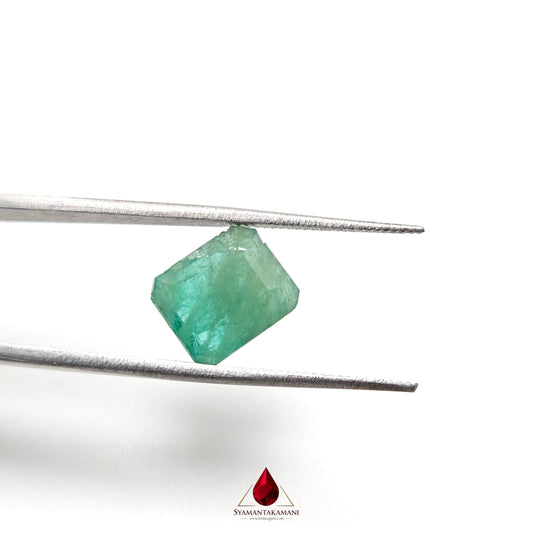Natural Emerald 3.25 Carat From Zambia A Quality Rectangle