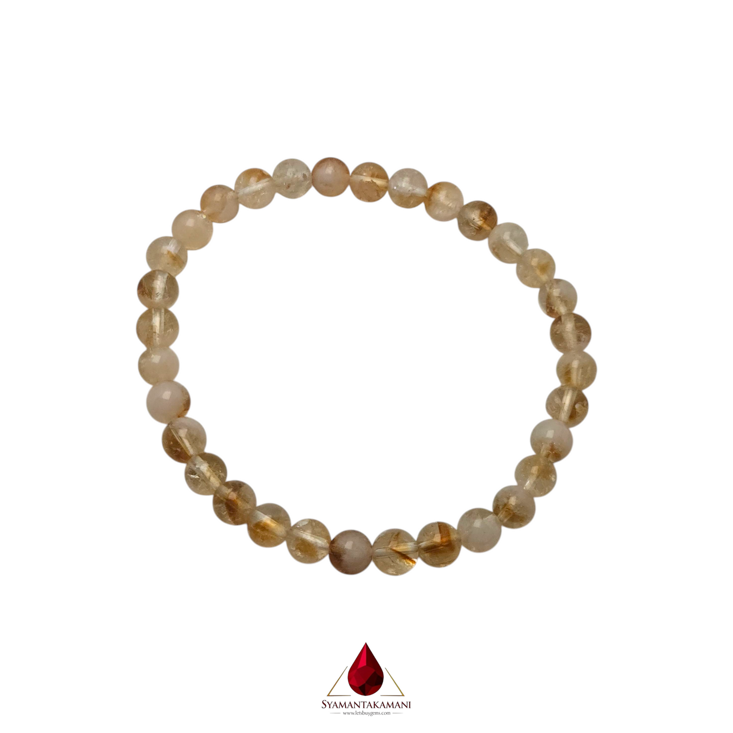 Natural Citrine 6mm Bracelet AAA Quality The Merchant's Stone