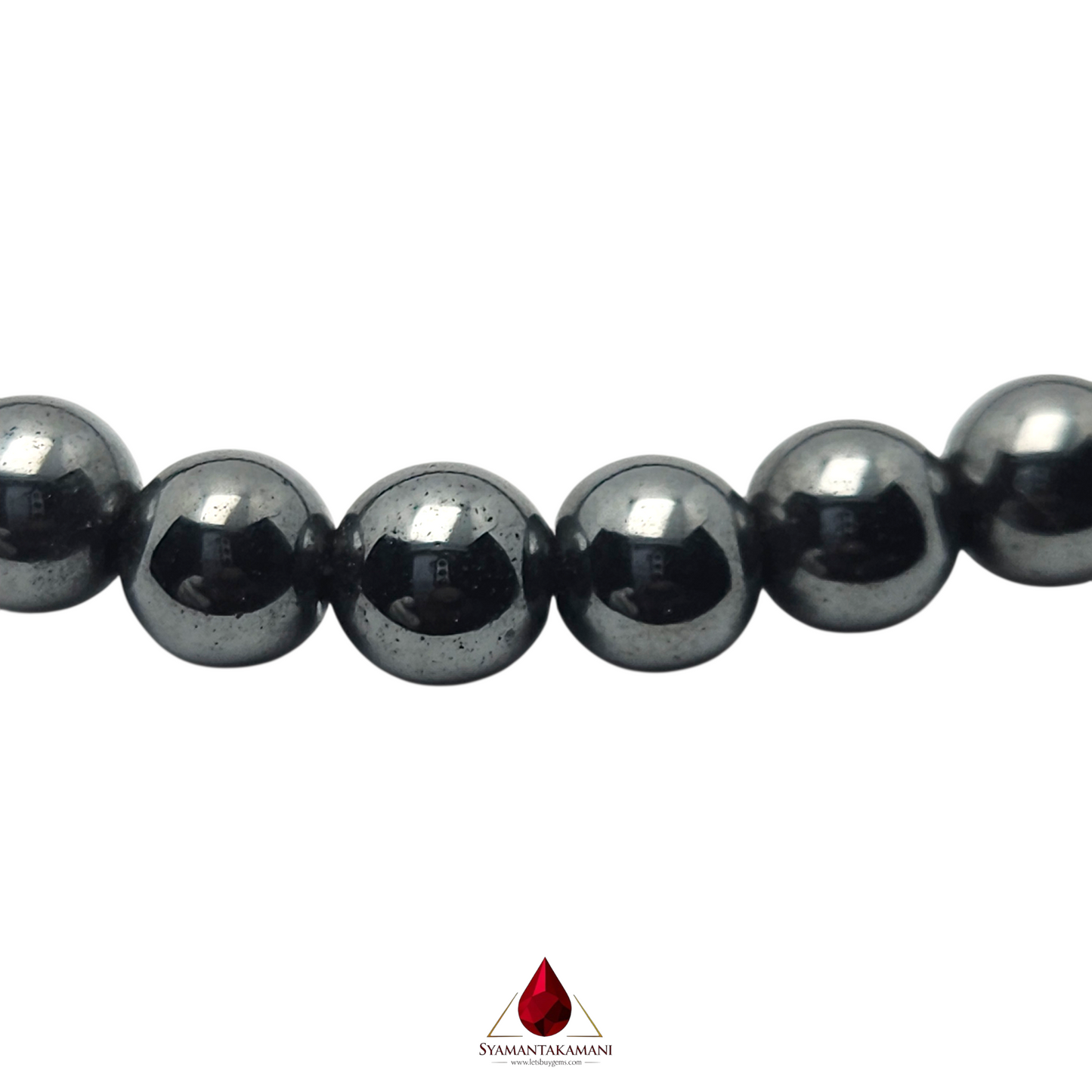 Hematite Bracelet Black Polish 6mm The Grounding Strength