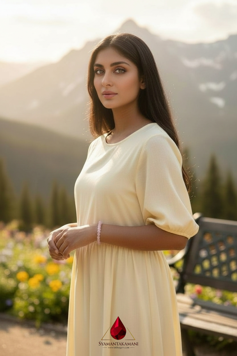 Natural Rose Quartz 6mm Bracelet The Gentle Love