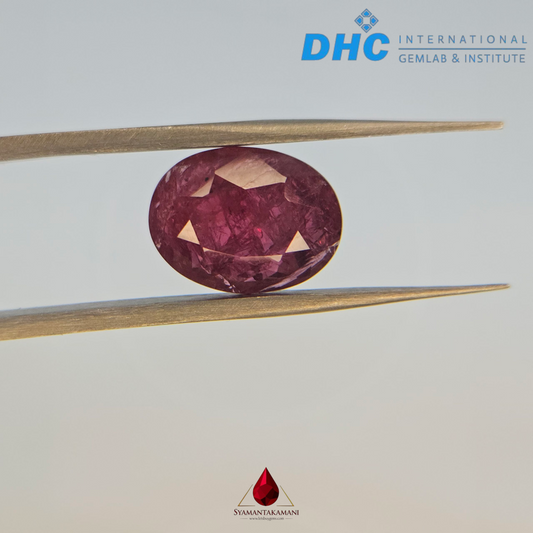 Ruby Oval 5.36 Carats Natural Untreated Ruby from Mozambique