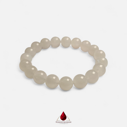 Natural Moonstone Bracelet 8.5mm-10mm White Sheen Beads The Lunar Magic