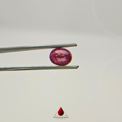 Natural Untreated Mozambique Ruby 2.25 Carats Oval Mix Cut