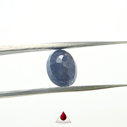 Natural Blue Sapphire 5.73 Carat Untreated A Quality  (Neelam) From Madagascar The Deep Sea Allure