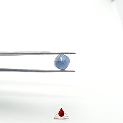 Natural Blue Sapphire 2.66 Carat Untreated (Neelam) From Madagascar Cushion Step Cut