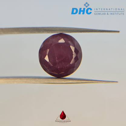 Ruby Round 9.40 Carats Natural Untreated Ruby from Mozambique