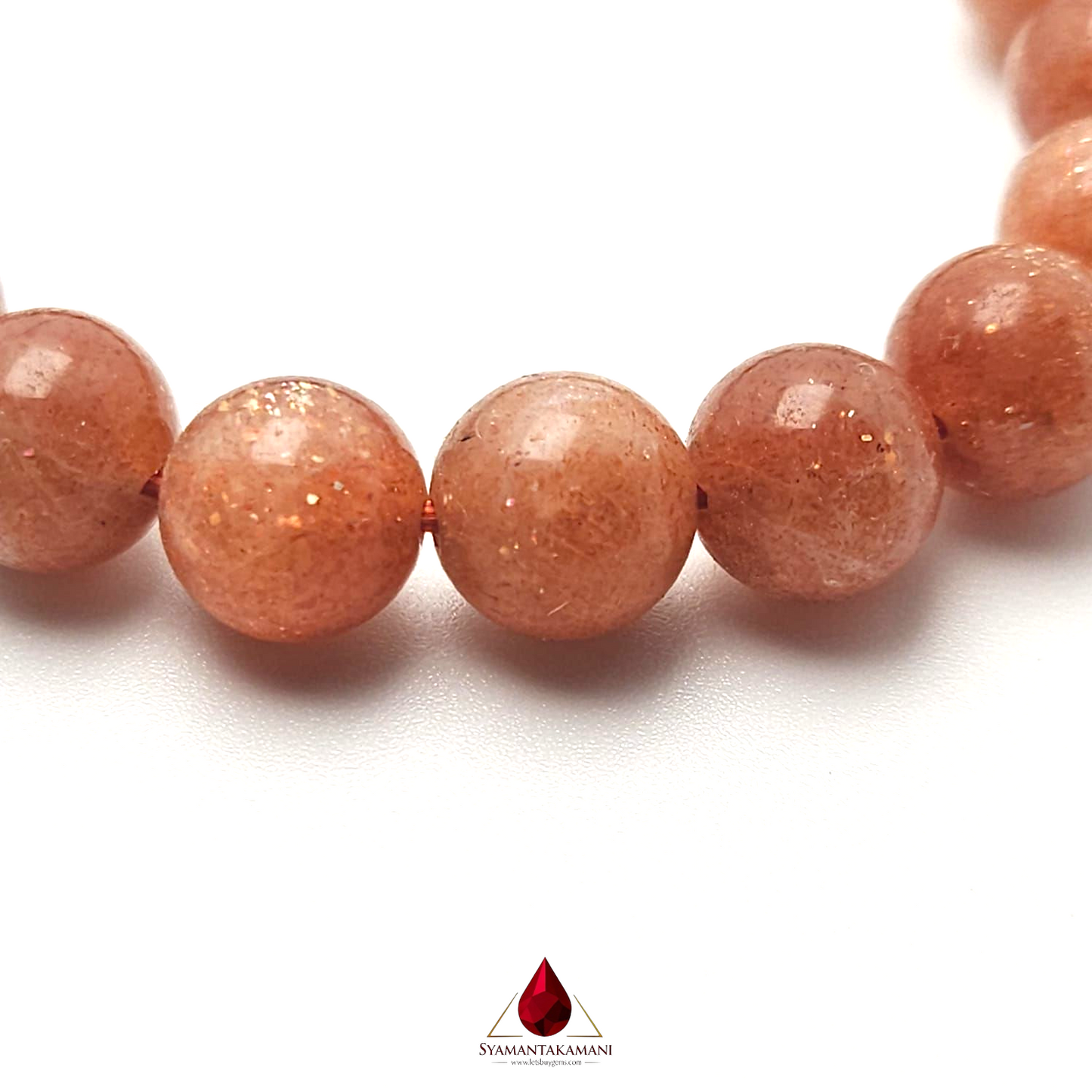 Natural Sunstone Bracelet 9mm Beads The Solar Radiance