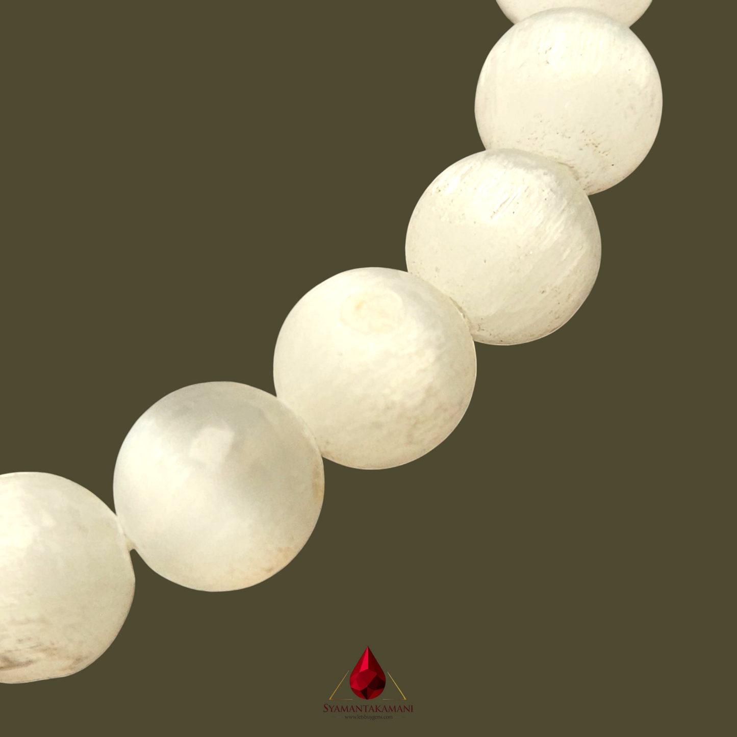 Natural Selenite 8mm Bracelet The Pure Light