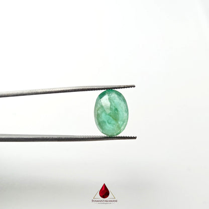 Natural Ethiopian Emerald 4.28 Carat AA Quality Oval Mix Cut