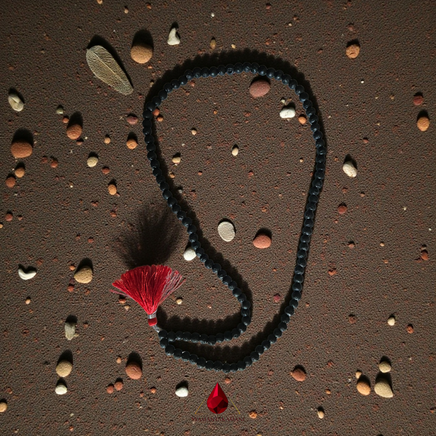 Natural Lavastone 108-Bead Japamala The Earth Anchor