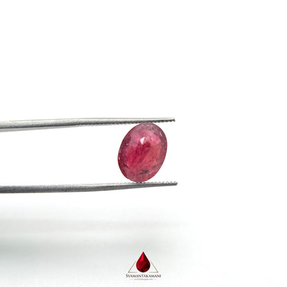 Natural Ruby 3.46 Carats Oval Mixed Cut AA Grade from Mozambique