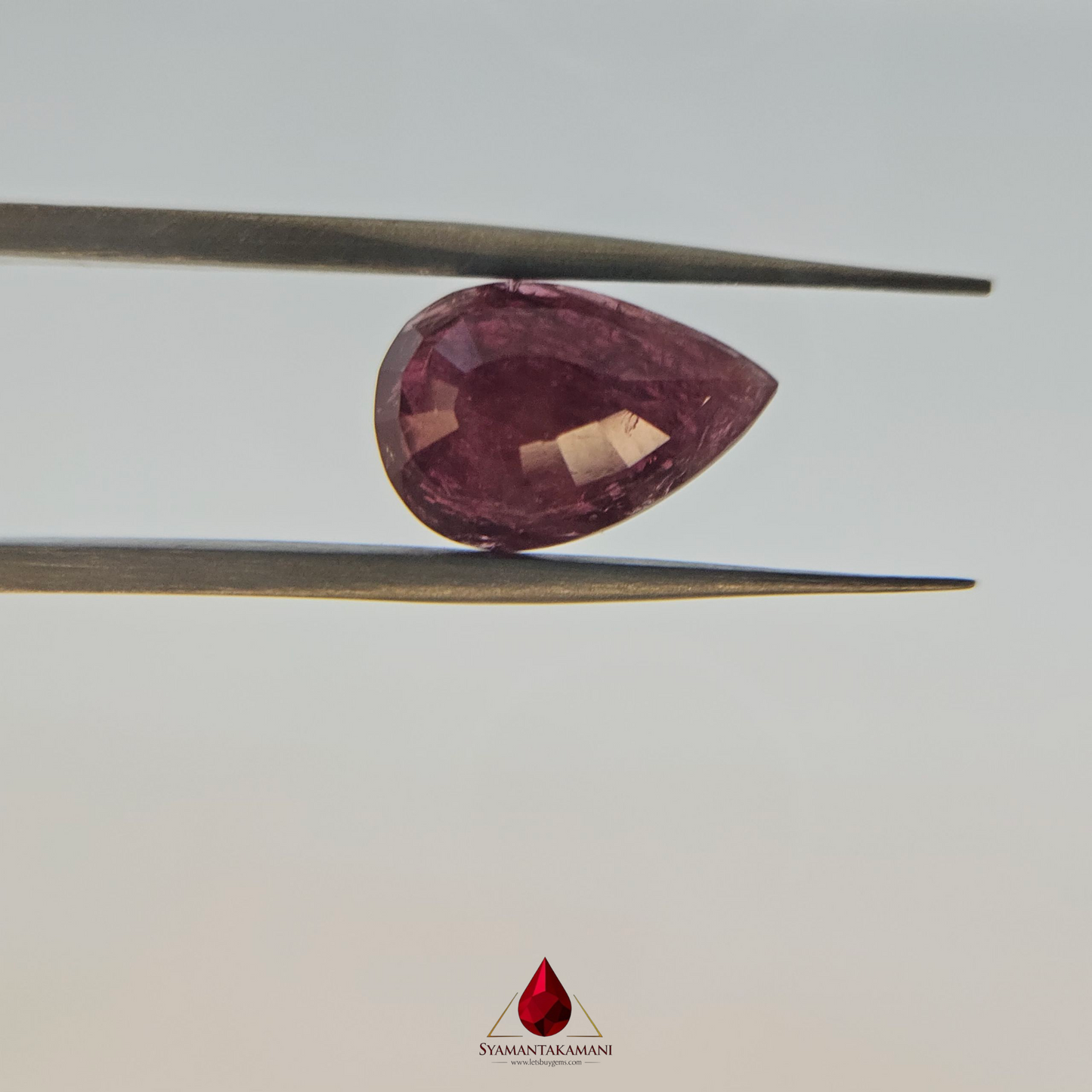 Ruby Pear 4.32 Carats Natural Untreated Ruby from Mozambique
