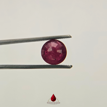 Natural Untreated Mozambique Ruby 3.75 Carats Round Mix Cut