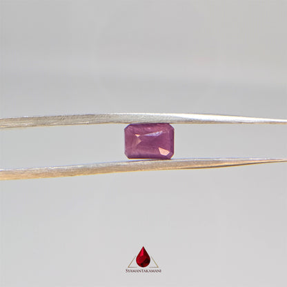Ruby Rectangle 1.95 Carats Natural Untreated Ruby from Karnataka The Heritage Gem