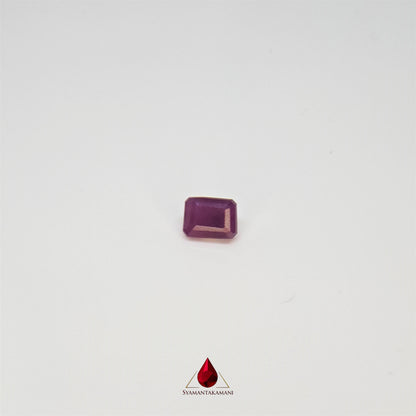 Ruby Rectangle 4.05 Carats Natural Untreated Ruby from Karnataka The Heritage Gem