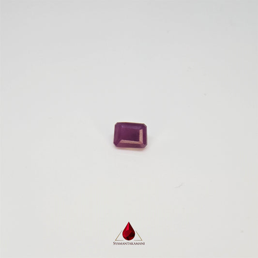 Ruby Rectangle 4.05 Carats Natural Untreated Ruby from Karnataka The Heritage Gem