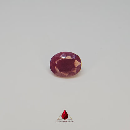 Ruby Oval 12.15 Carats Natural Untreated Ruby from Karnataka The Heritage Gem
