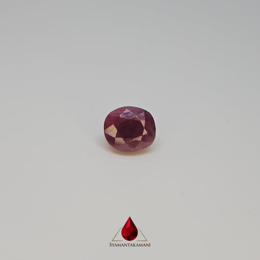 Ruby Oval 13.65 Carats Natural Untreated Ruby from Karnataka The Heritage Gem