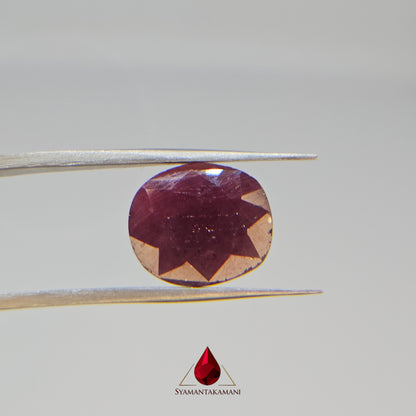 Ruby Oval 13.65 Carats Natural Untreated Ruby from Karnataka The Heritage Gem